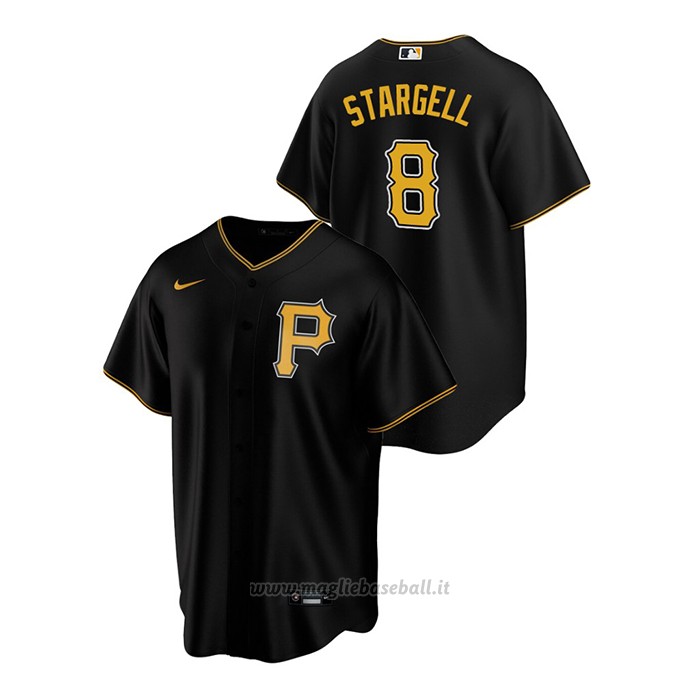 Maglia Baseball Uomo Pittsburgh Pirates Willie Stargell Replica Alternato Nero